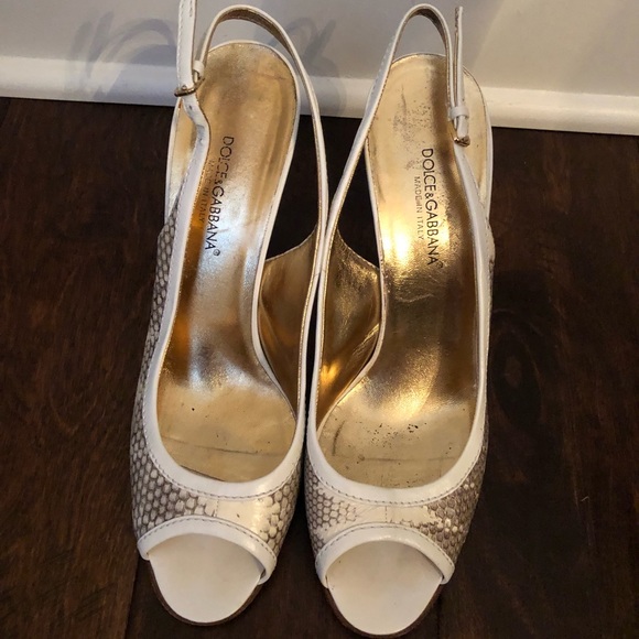 dolce and gabbana gold heels